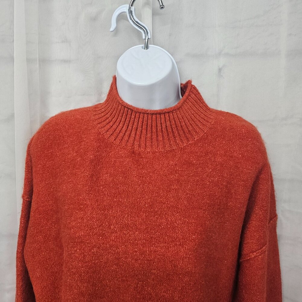 Universal Thread Orange Mock Neck Sweater Preppy … - image 2